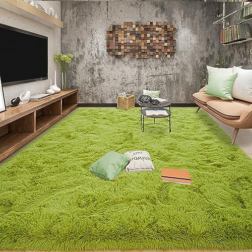 Tepook 6x9 Fluffy Grass Green Rugs for Living Room Bedroom by Tepook