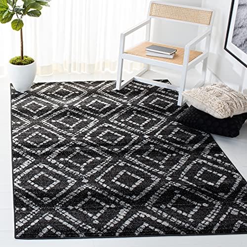SAFAVIEH Adirondack Area Rug 5'1"x7'6", Boho Black & Ivory ADR131A by Unknown