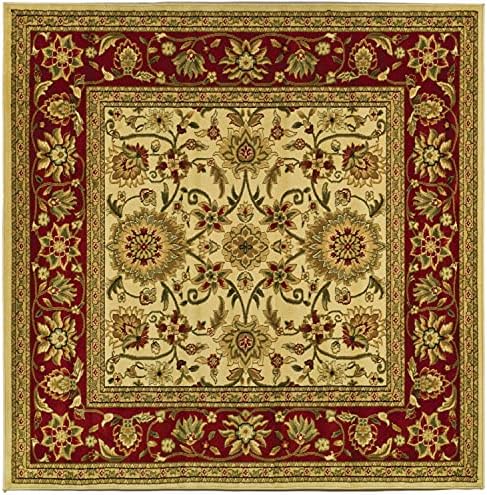 SAFAVIEH Lyndhurst Square Rug 5'3", Ivory & Red LNH212K - Image 3