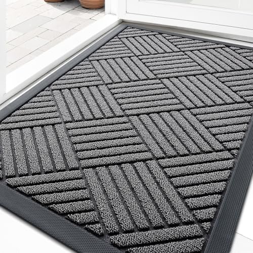 OLANLY Front Door Mat Outside Entrance 33x21, Waterproof Heavy-Duty Doormat by OLANLY