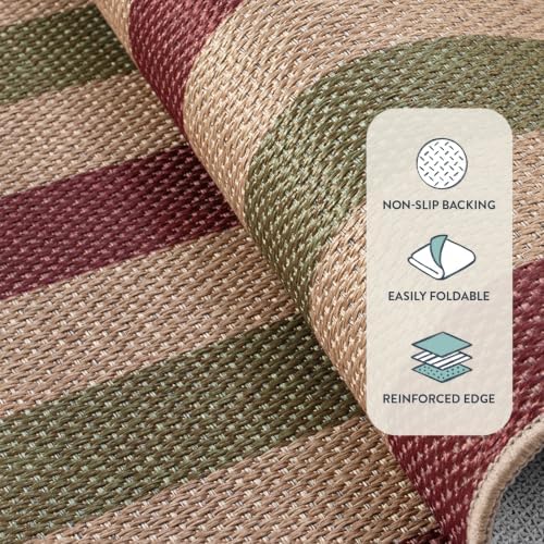 Lahome Christmas Striped Kitchen Runner Rug, 2x8 Decor Rugs for Entryway - Image 5