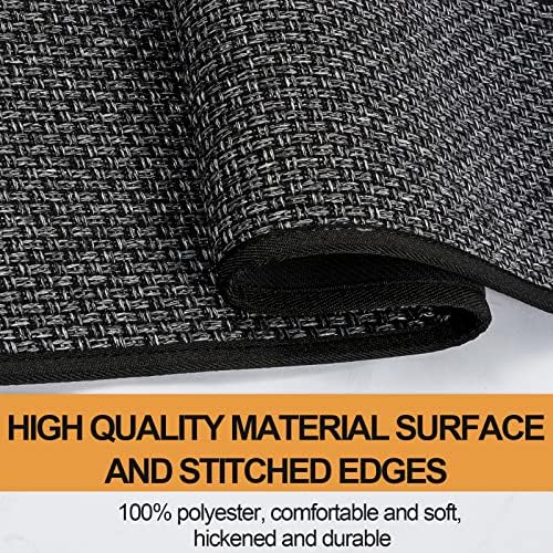 SUMLANS Kitchen Mats Set of 2 PCS for Floor, Washable Non Slip Rugs, Black - Image 5