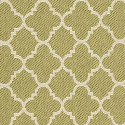 SAFAVIEH Washable Rug Outdoor Courtyard Collection - 4' x 5'7", Green & Beige, Non-Shedding & Easy Cleaning, Ideal for Patio, Backyard, Mudroom (CY6918-244) - Image 5