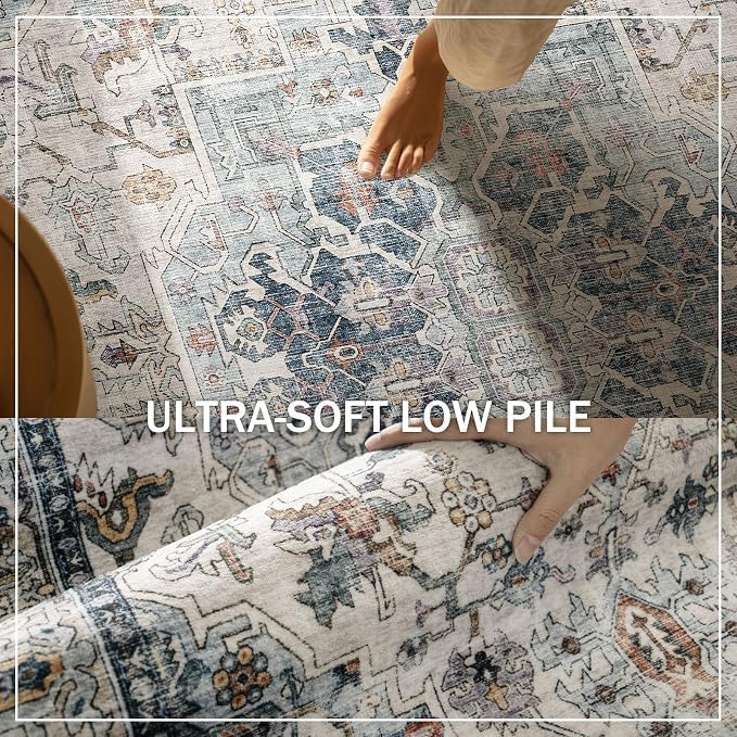 Machine Washable Throw Rugs for Entryway: Door Mat Indoor Entrance 2x3 Small Rug Stain Resistant Non-Slip Low Pile Soft Carpet for Kitchen Front Door Indoor Entry Bathroom Bedroom - Image 4