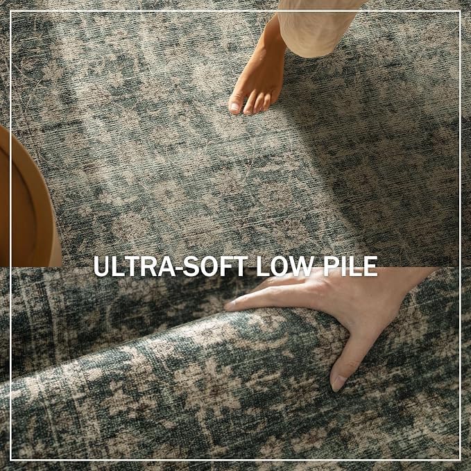 Washable Living Room Area Rug: 8x10 Rugs for Bedroom Non Slip Large Carpet - Image 5