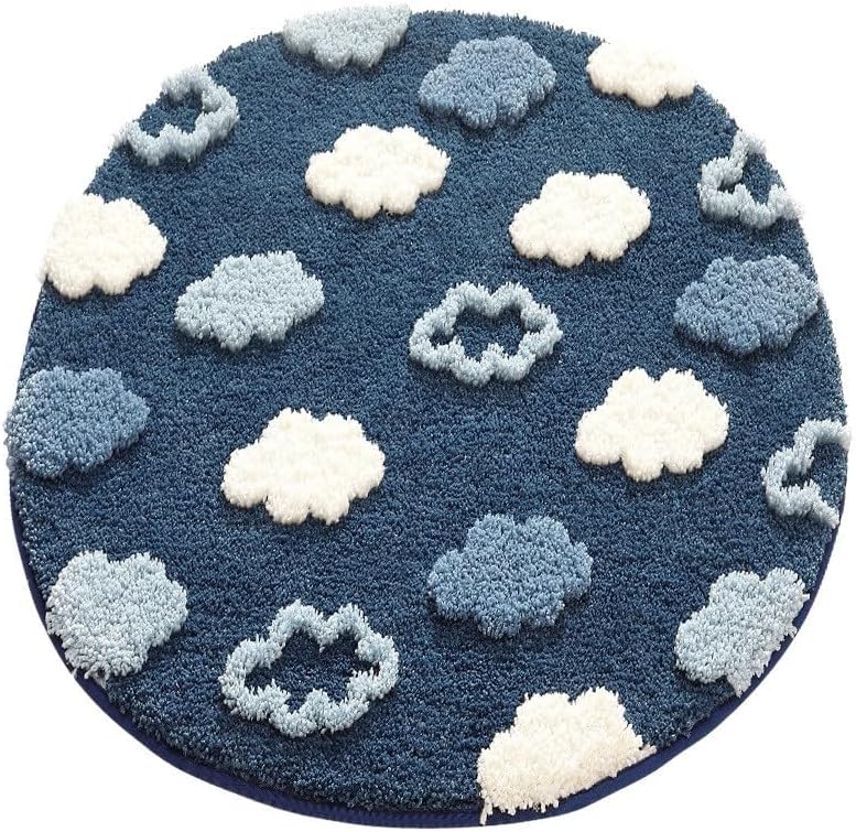 Poowe Kids Play Mat Round Educational Alphabet Soft Non-Slip Area Rug for Bedroom Classroom(Round 47.2") - Image 2