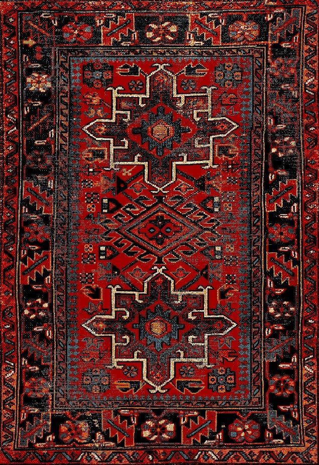 SAFAVIEH Vintage Hamadan Area Rug 5'3"x7'6", Red & Multi VTH211A - Image 3